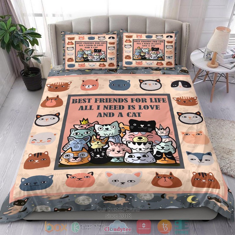 Cat Head Best Friend Bedding Set