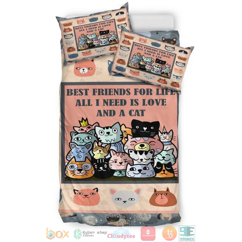 Cat Head Best Friend Bedding Set 1