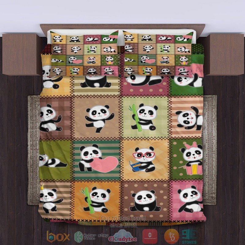 Cute Panda Bedding Set