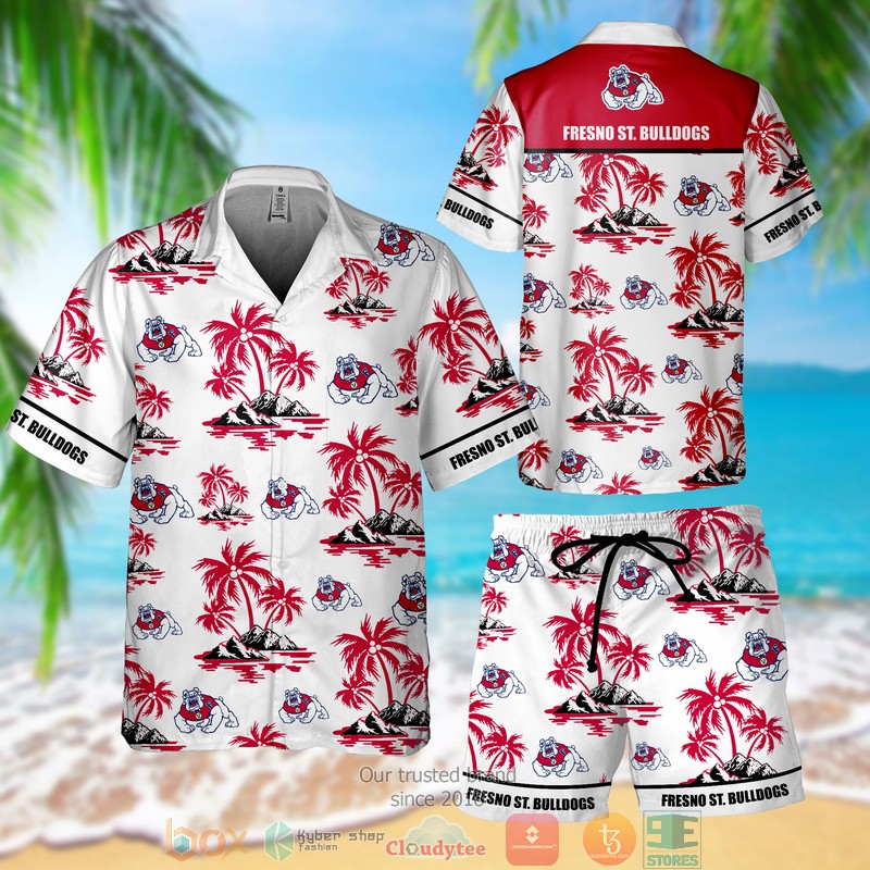 Fresno St. Bulldogs Hawaiian Shirt Short