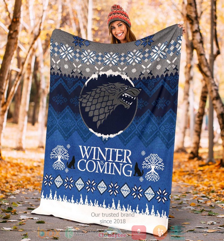 Game Of Thrones Winter Is Coming Ugly Christmas Blanket 1 2 3 4