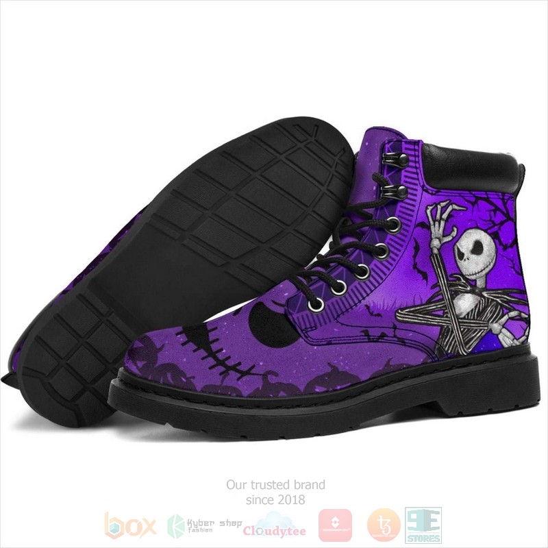 Jack Skellington and Sally Nightmare Before Christmas purple Timberland Boots 1 2 3