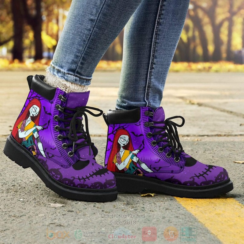 Jack Skellington and Sally Nightmare Before Christmas purple Timberland Boots 1 2 3 4 5