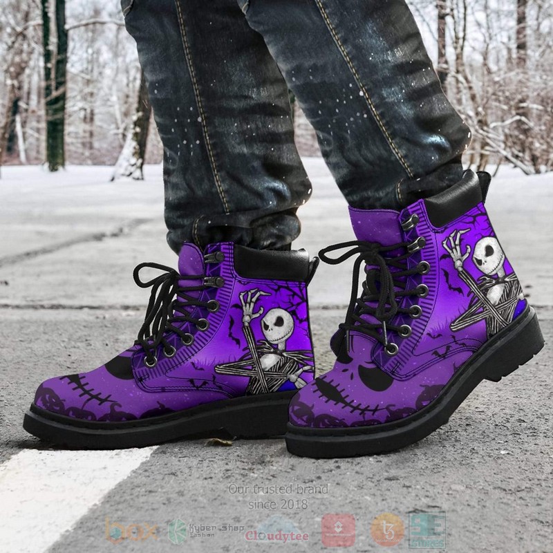 Jack Skellington and Sally Nightmare Before Christmas purple Timberland Boots 1 2 3 4 5 6