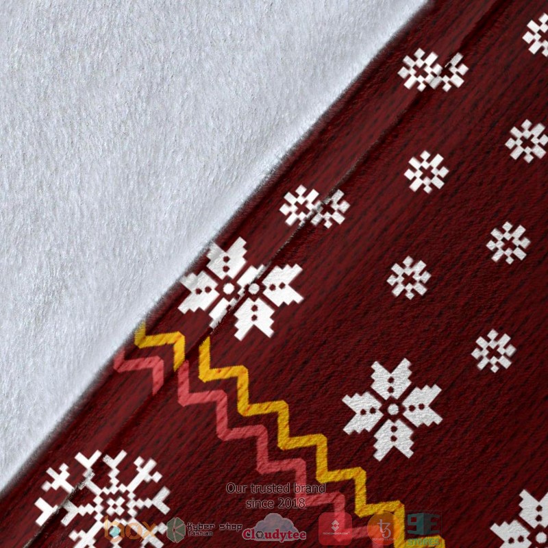 Jurassic Park Red Ugly Christmas Blanket 1 2 3 4 5 6 7