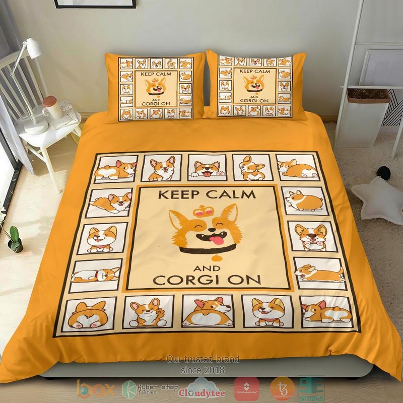 Keep Calm And Corgi On Bedding Set 1 2 3 4