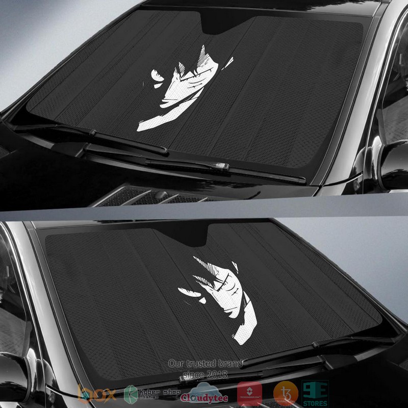 Luffy One Piece Anime Black Car Sunshade 1