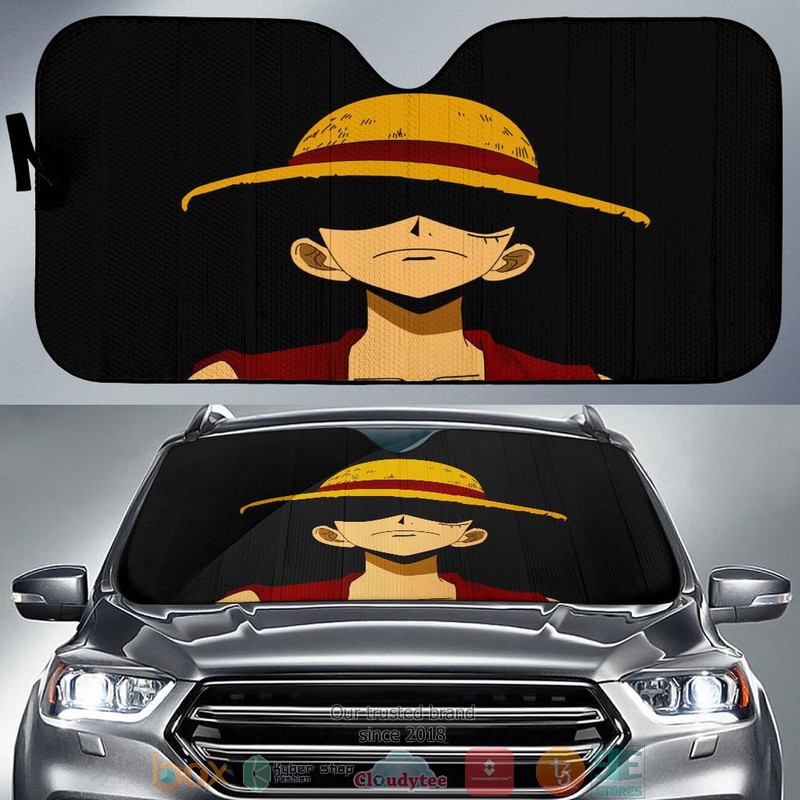 Luffy One Piece Anime Dark Car Sunshade