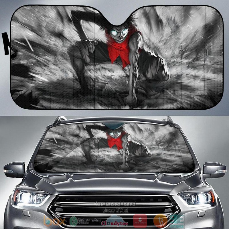 Luffy One Piece Dark Car Sunshade