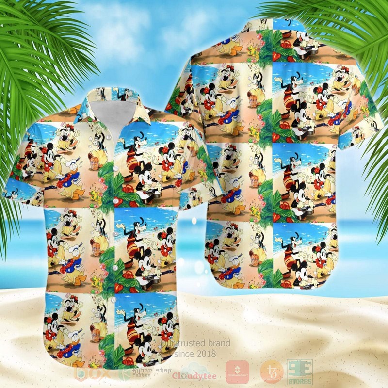 Mickey Friends Blue Hawaiian Shirt