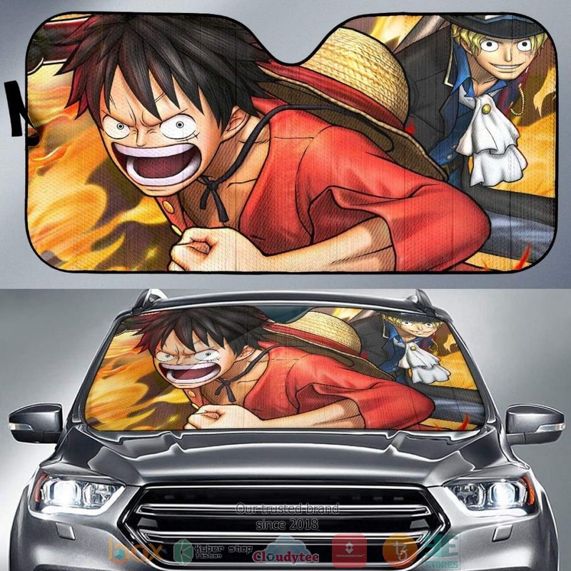 Monkey D. Luffy One Piece Anime Car Sunshade