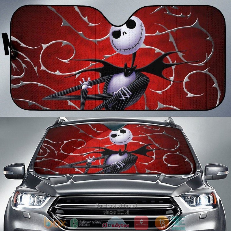 Nightmare Bee Christmas Jack Red Car Sunshade