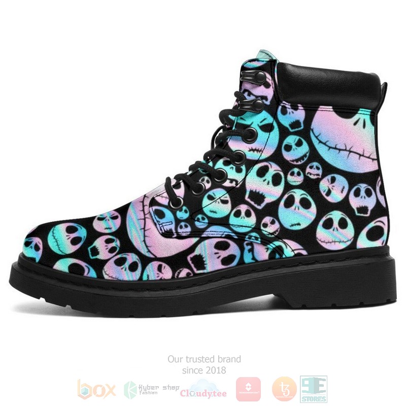 Nightmare Before Christmas Jack Skellington Face pattern Timberland Boots 1 2 3