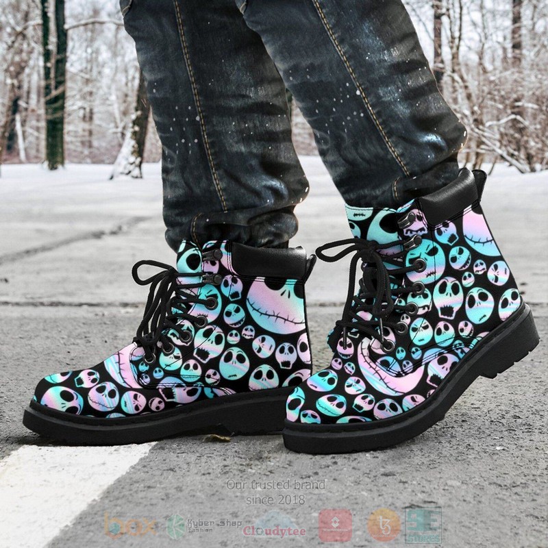 Nightmare Before Christmas Jack Skellington Face pattern Timberland Boots 1 2 3 4 5 6 7