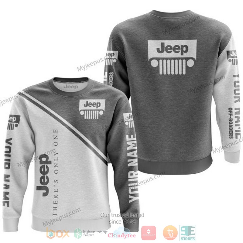 Personalized Theres Only One Jeep Grey White Custom 3D Shirt Hoodie 1 2 3