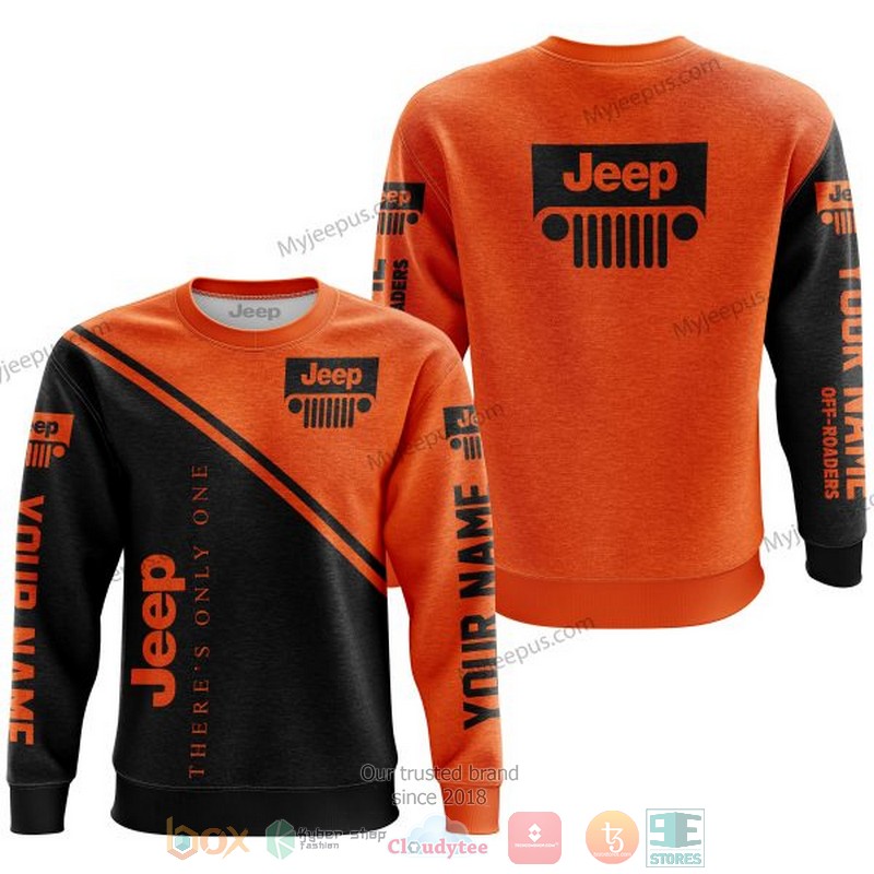 Personalized Theres Only One Jeep Orange Custom 3D Shirt Hoodie 1 2 3