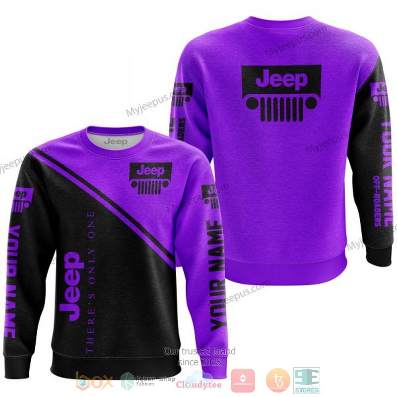 Personalized Theres Only One Jeep Purple Custom 3D Shirt Hoodie 1 2 3