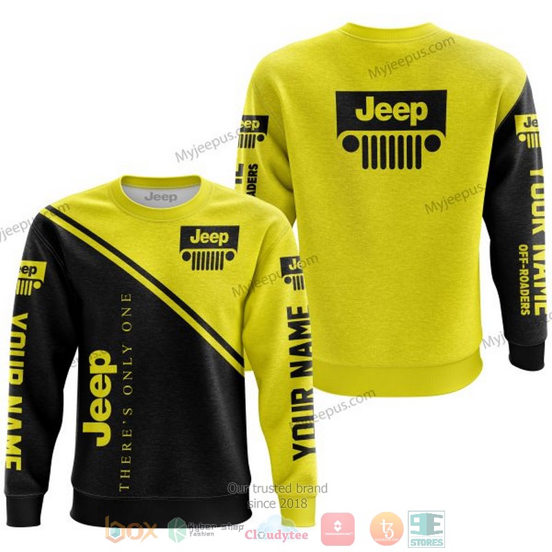 Personalized Theres Only One Jeep Yellow Custom 3D Shirt Hoodie 1 2 3