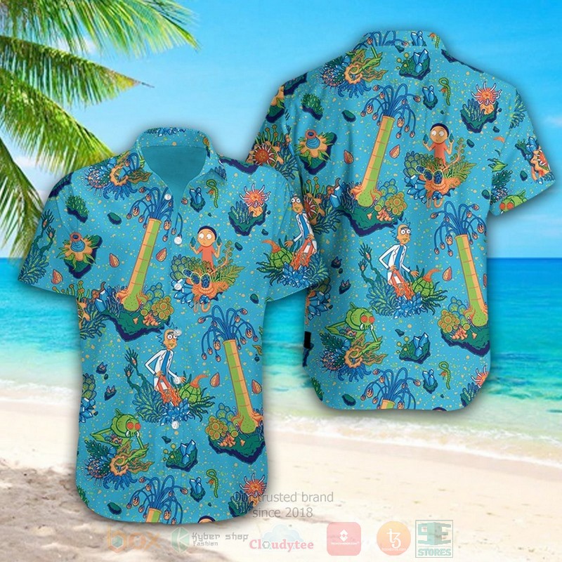 Rick And Morty Hippie Hawaiian Shirt