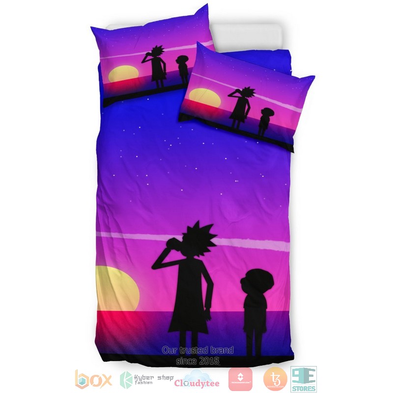 Rick And Morty Sunset Bedding Set 1