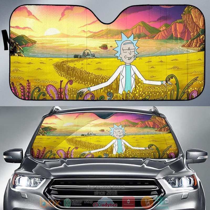 Rick In Farm Funny Rick Morty Auto Car Sunshade