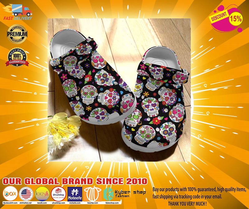 Skull colorful crocs crocband clog2