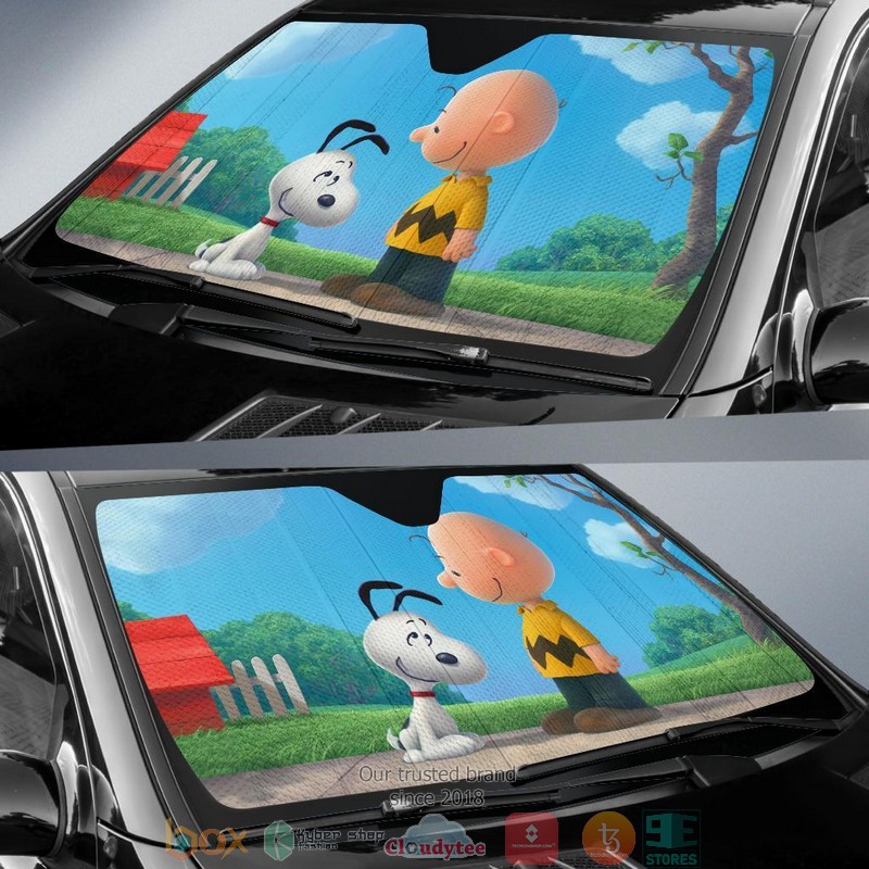 Snoopy Auto The Peanuts Car Sunshade 1