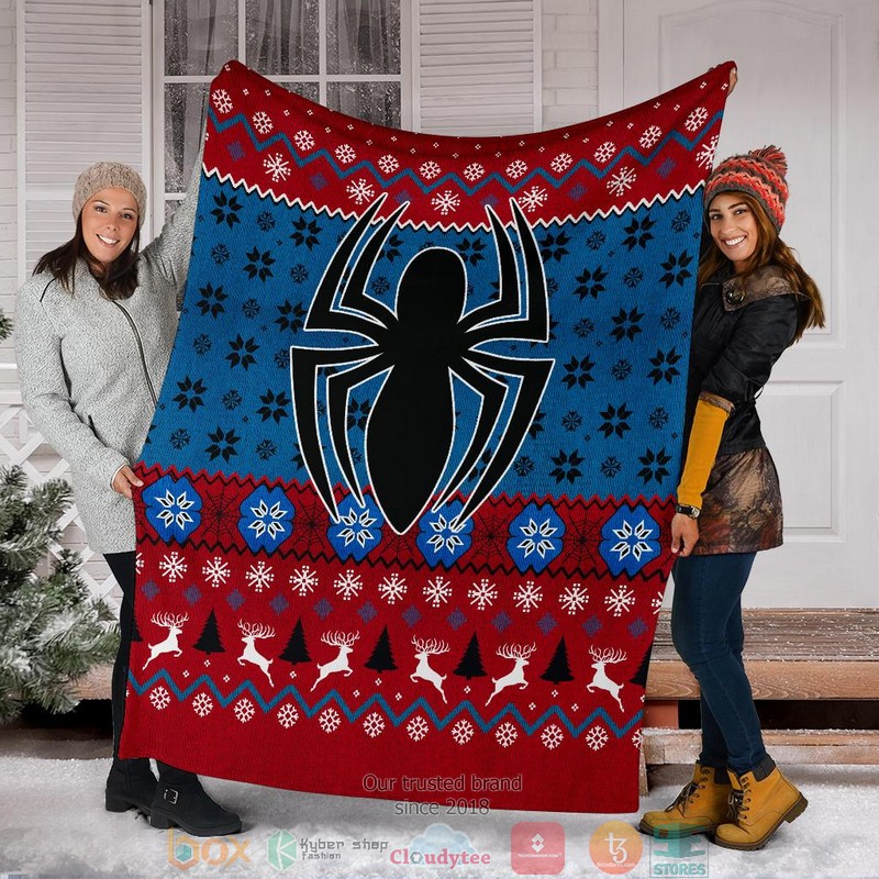 Spiderman Art Ugly Christmas Blanket