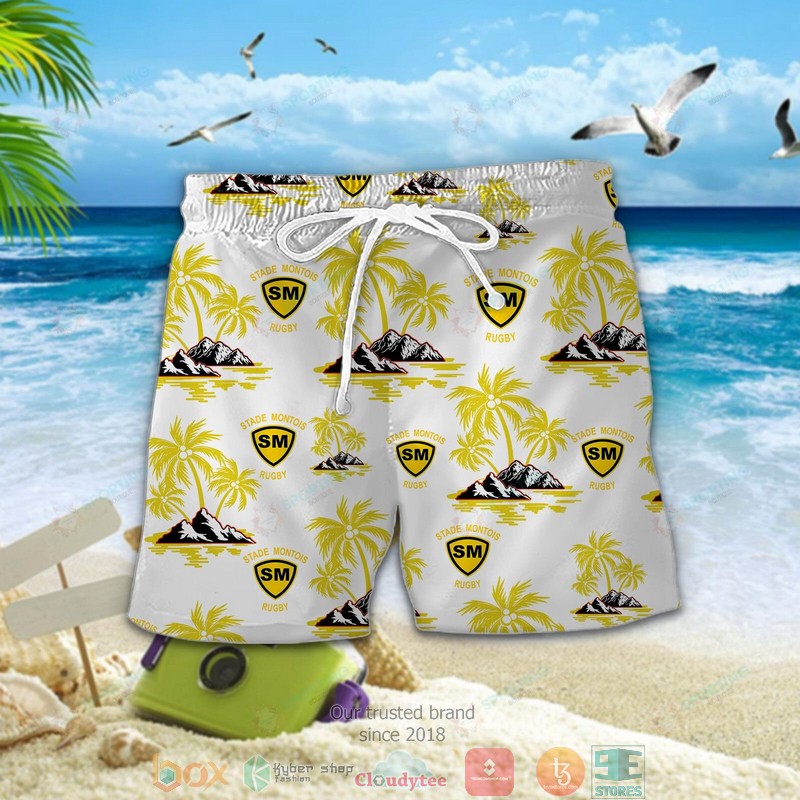 Stade Montois Rugby Hawaiian shirt short 1