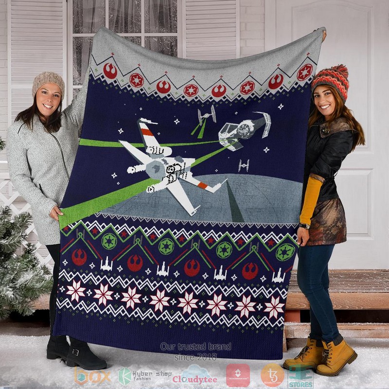 Star Wars Shooting Ugly Christmas Blanket