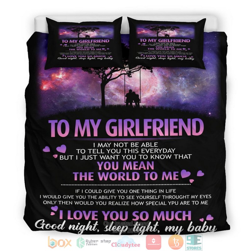 To My Girlfriend I love you so much Bedding Set 1 2 3