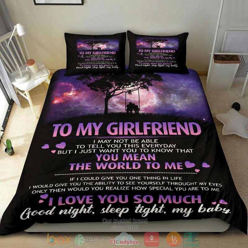 To My Girlfriend I love you so much Bedding Set 1 2 3 4