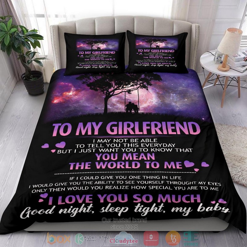 To My Girlfriend I love you so much Bedding Set 1 2 3 4 5