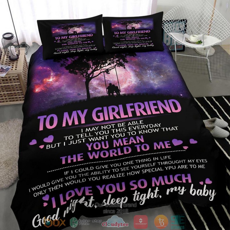 To My Girlfriend I love you so much Bedding Set 1 2 3 4 5 6