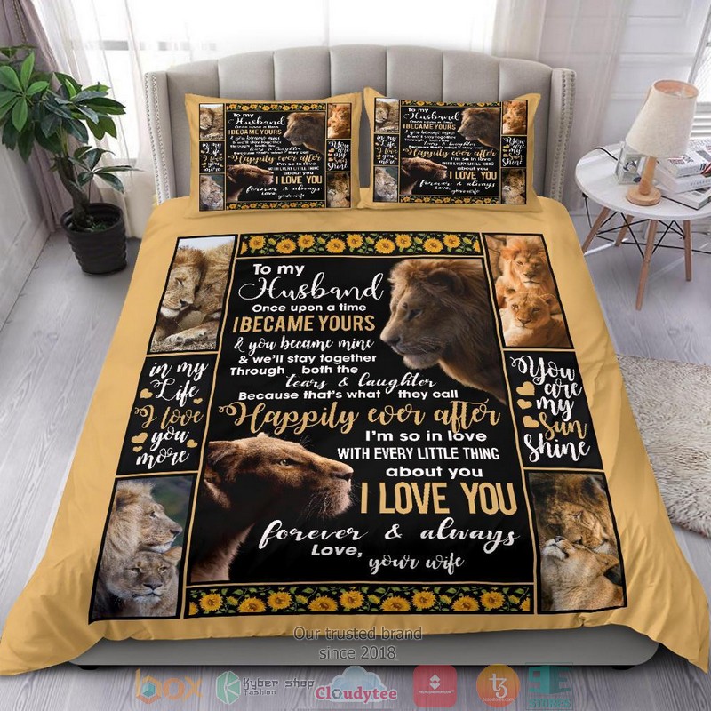 To My Husband Lion Bedding Set