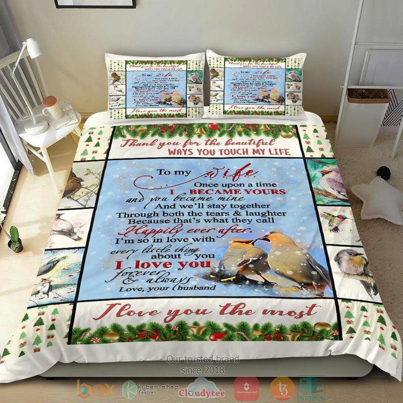 To My Wife I love you the most Bedding Set 1 2 3 4
