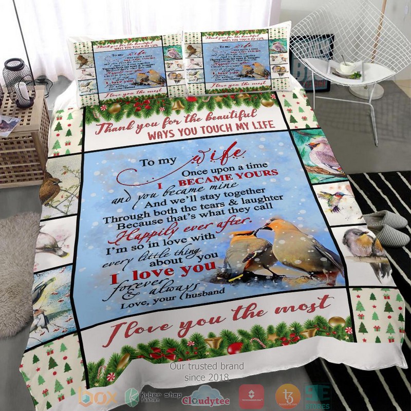 To My Wife I love you the most Bedding Set 1 2 3 4 5