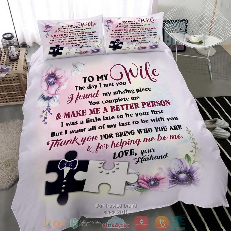 To My Wife You Complete Me Bedding Set 1 2 3 4 5