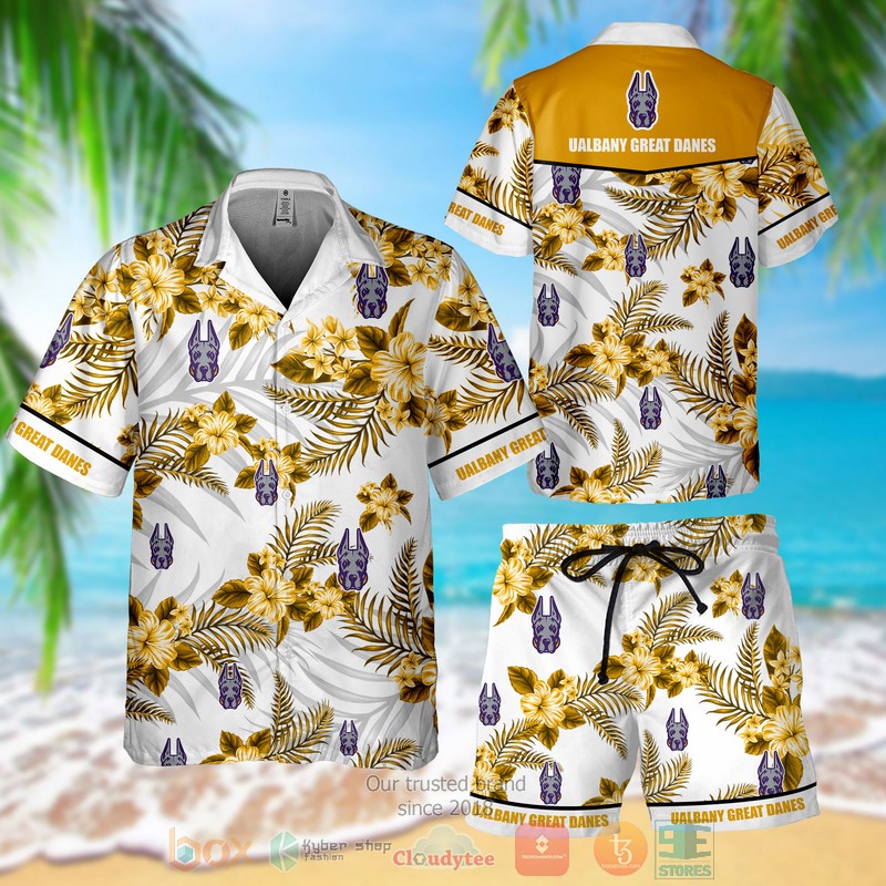 UAlbany Great Danes Hawaiian Shirt Shorts