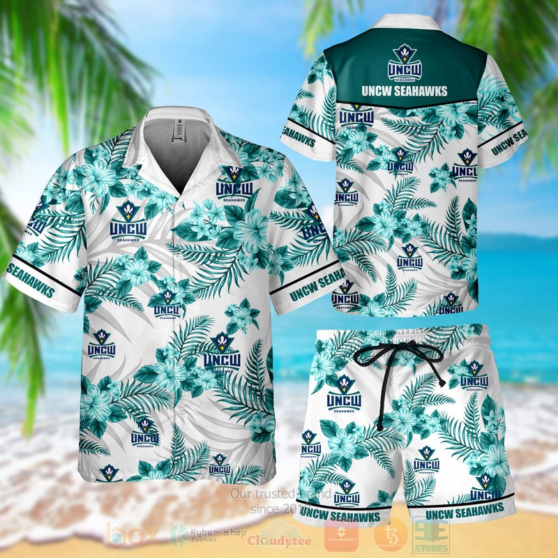 UNCW Seahawks Hawaiian Shirt Shorts