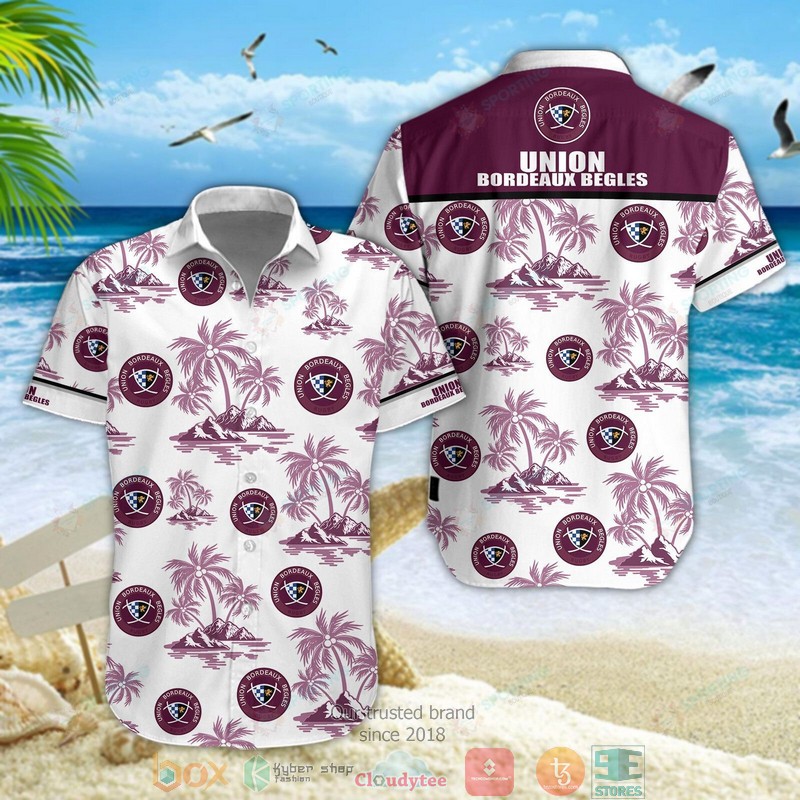 Union Bordeaux Begles Hawaiian shirt short