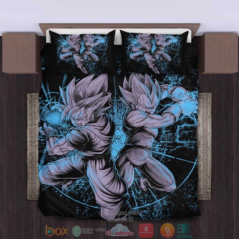 Vegeta Goku Blue Bedding Set