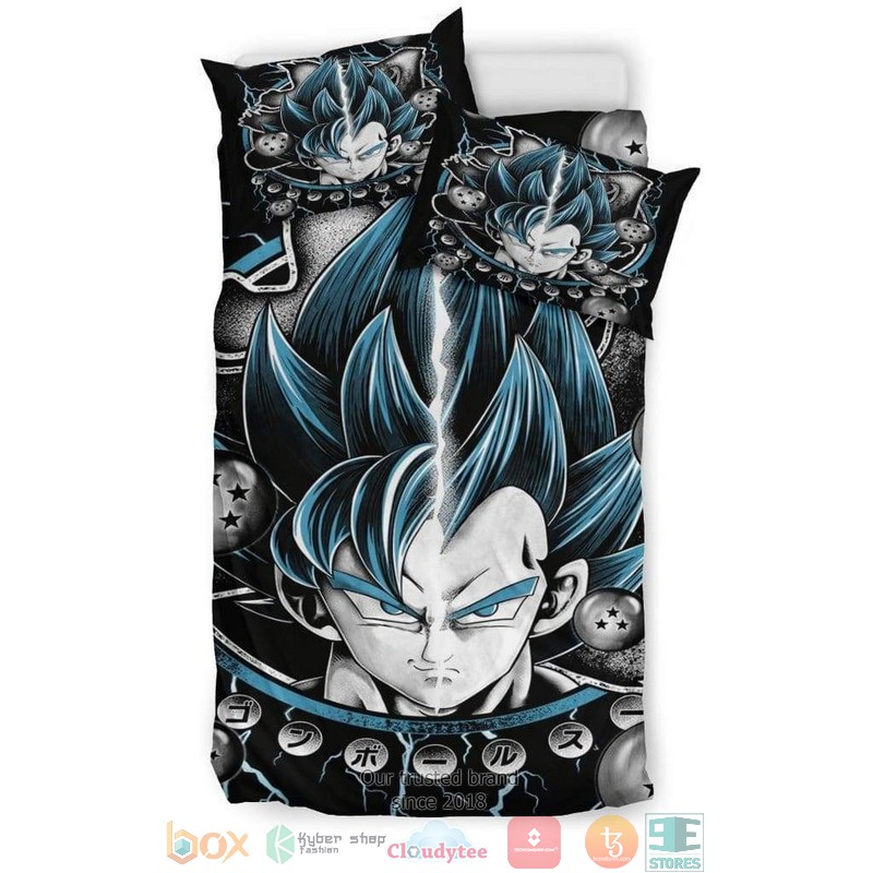 Vegeta Goku Blue Black Bedding Set 1