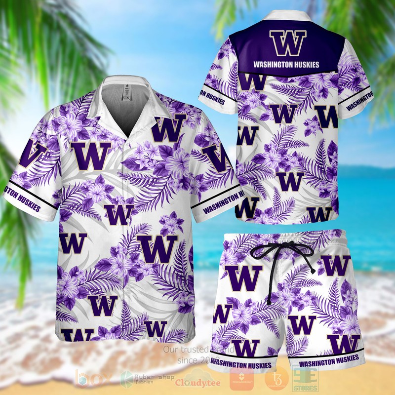 Washington Huskies Hawaiian Shirt Shorts