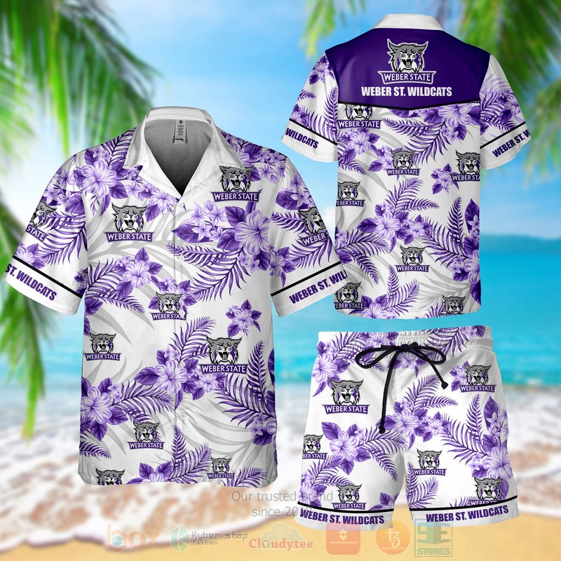 Weber St Wildcats Hawaiian Shirt Shorts