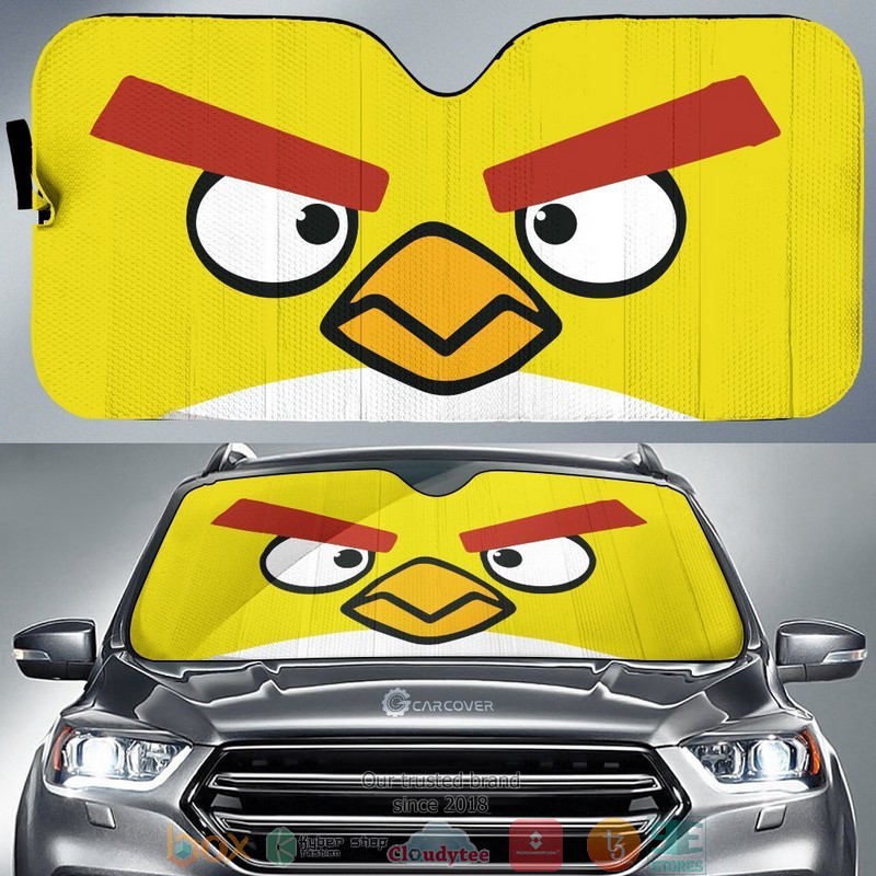 Yellow Angry Eyes Angry Bird Eyes Car Sunshade