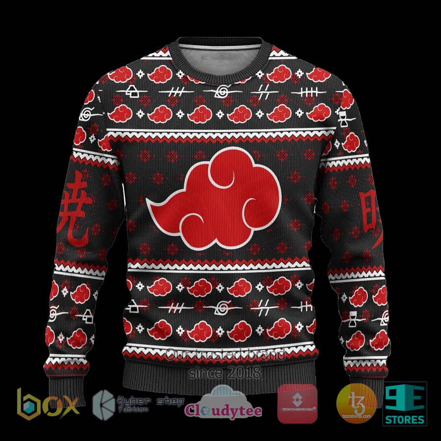 akatsuki naruto anime xmas ugly christmas sweater 1 45031