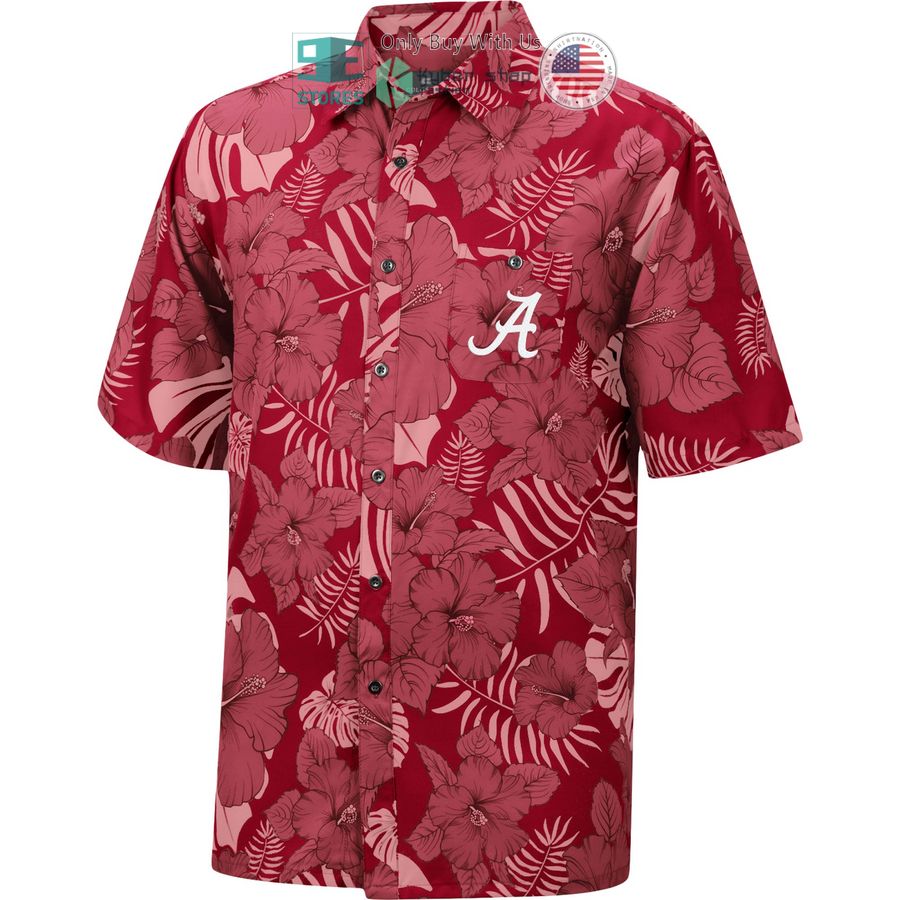 alabama crimson tide colosseum the dude camp crimson hawaiian shirt 2 37031