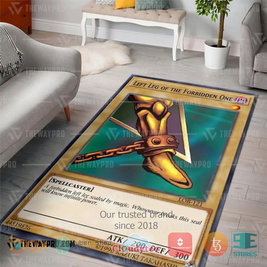 anime yu gi oh exodia left leg of the forbidden one rug 1 40797