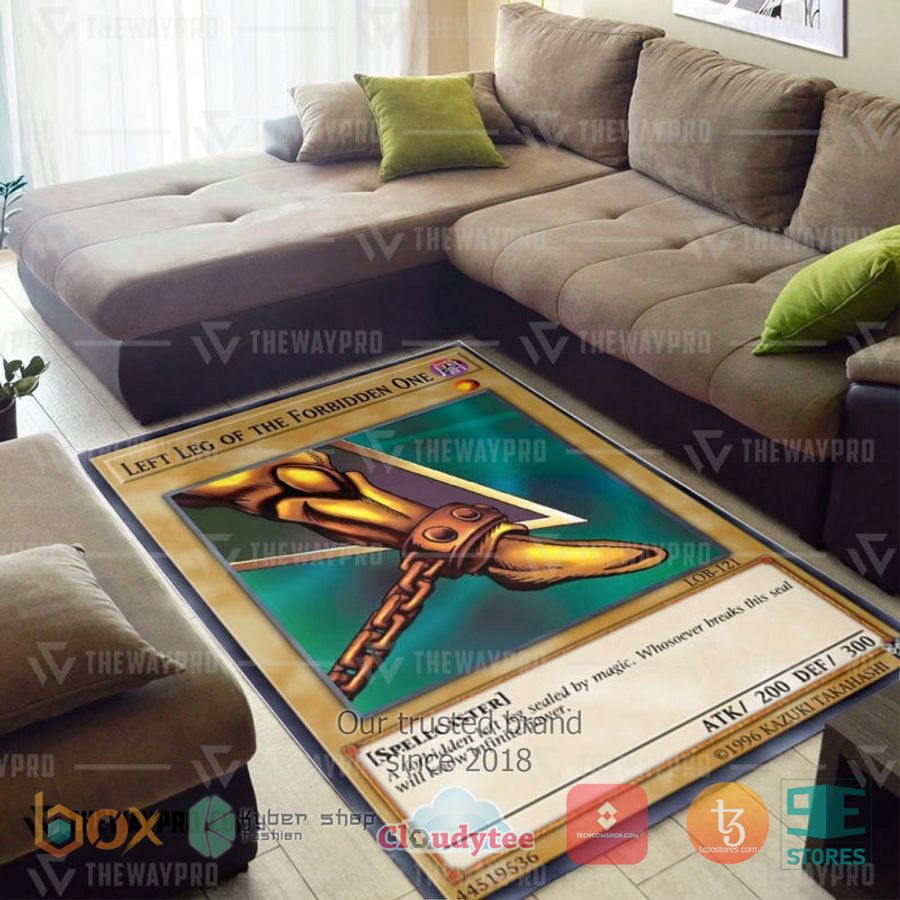 anime yu gi oh exodia left leg of the forbidden one rug 2 25235